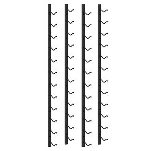 vidaXL sienas vīna pudeļu plaukti 12 pudelēm, 2 gab., melna dzelzs