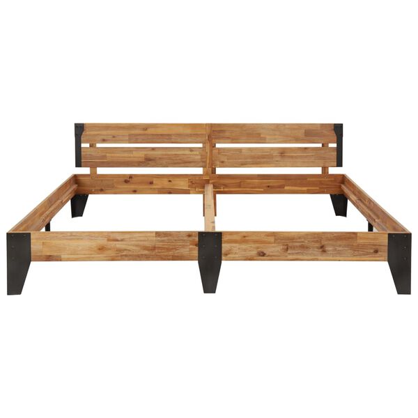 vidaXL gultas rāmis, akācijas masīvkoks ar matētu apdari, 200x200 cm