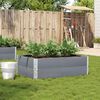 vidaXL dārza puķu kaste, pelēka, 120x80 cm, priedes masīvkoks