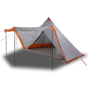 vidaXL ģimenes telts, tipi, 8 personām, pelēka, ūdensnecaurlaidīga