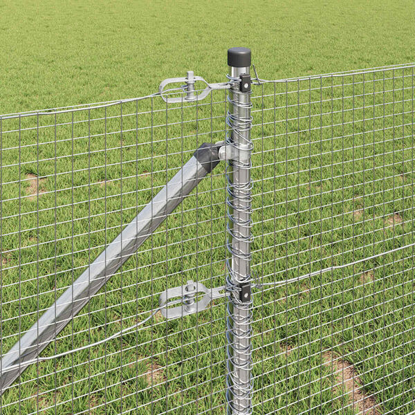 vidaXL Žoga āķis Sudraba 50 x 1 m (19 x 19 mm acu) Tērauds