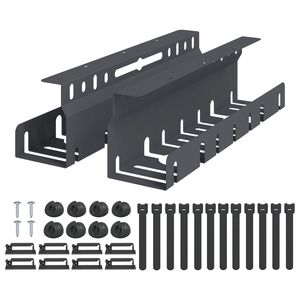 vidaXL Galda kabeļu organizators 2 gab. Antracīta 43 x 9 x 11,5 cm