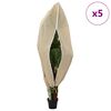 vidaXL Salu aizsargājo&scaron;ie augu plēves pārklāji 5 pcs Bē&scaron;a 1,8 x 1,2 m