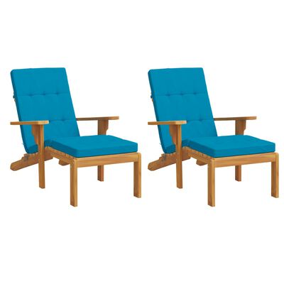 vidaXL dārza krēslu spilveni, 2 gab., oksforda audums, gaiši zili
