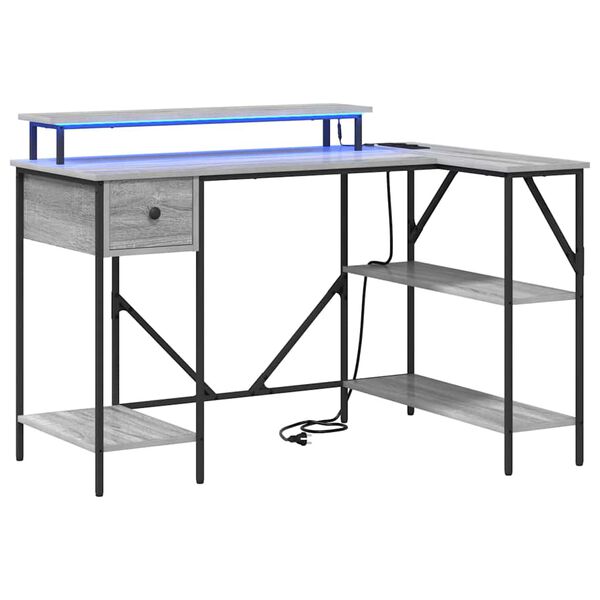 vidaXL Galds Pelēks Sonoma 120 x 79 x 86,5 cm Inženierijas koks