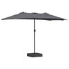 vidaXL Dārza parasols Antracīts 385 x 209 x 244 cm audums