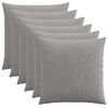 vidaXL Spilvenu pārvalks 6 pcs HEERLEN Gai&scaron;i pelēka 65 x 65 cm