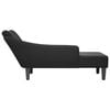 vidaXL Chaise Lounge ar labo roku balstu melnu audumu