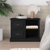 vidaXL naktsskapītis, 60x35,5x45 cm, melns