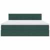 vidaXL Glabā&scaron;anas gulta ar matraci Tum&scaron;i zaļ&scaron; 180 x 200 cm Samts