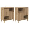 vidaXL Sānu skapji 2 pcs Artisānā ozols 60 x 35 x 70 cm