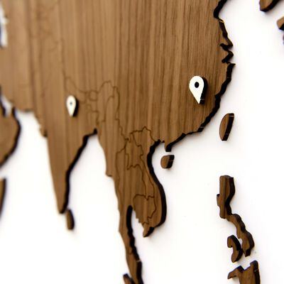 MiMi Innovations pasaules kartes sienas dekorācija Exclusive, koks