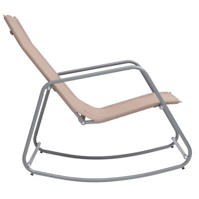 vidaXL dārza šūpuļkrēsls, pelēkbrūns, 95x54x85 cm, tekstilēns