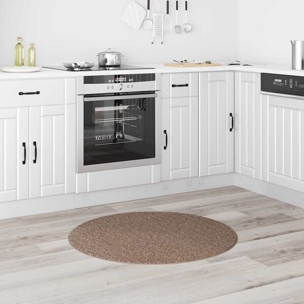 vidaXL Antiskrāpējo&scaron;a &Scaron;agija Paklājs Brūna 90 x 90 cm PP