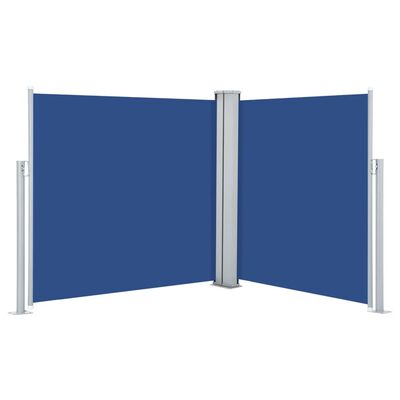 vidaXL izvelkams sānu aizslietnis, zils, 100x600 cm