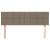 vidaXL gultas galvgaļi, pelēkbrūns, 144x5x78/88 cm, audums