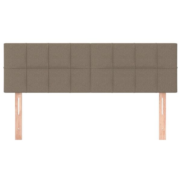 vidaXL gultas galvgaļi, pelēkbrūns, 144x5x78/88 cm, audums