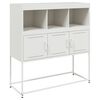 vidaXL kumode, balta, 100,5x39x107 cm, tērauds