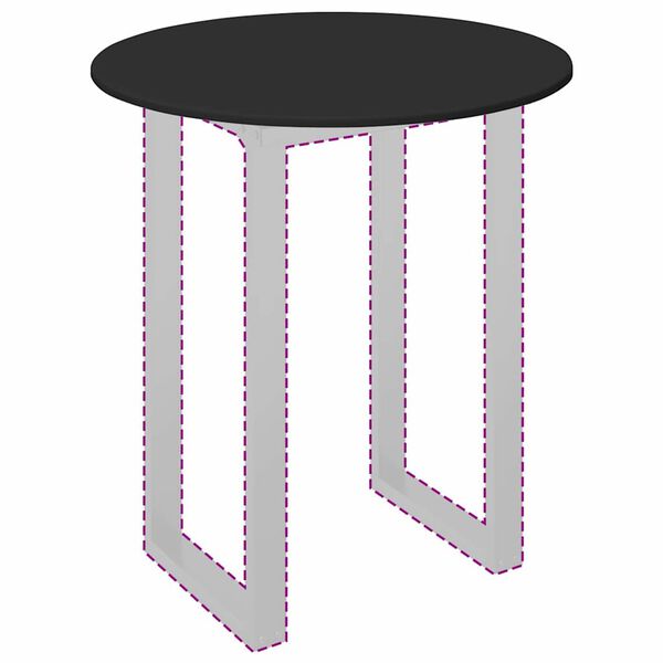 vidaXL Galda virsma Melna 80 x 80 x 1,5 cm Inženierijas koks