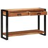 vidaXL Konsoles galds Brūna 120 x 33 x 75 cm Cietā akācijas koks