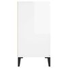 vidaXL kumode, spīdīgi balta, 102x35x70 cm, inženierijas koks