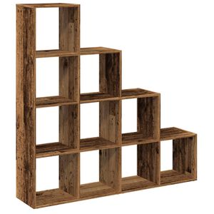 vidaXL telpas sadalītājs, grāmatu plaukts, 4 līmeņi, 131,5x29x131,5 cm