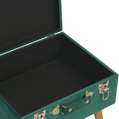 vidaXL sols ar kasti, 40 cm, zaļš samts