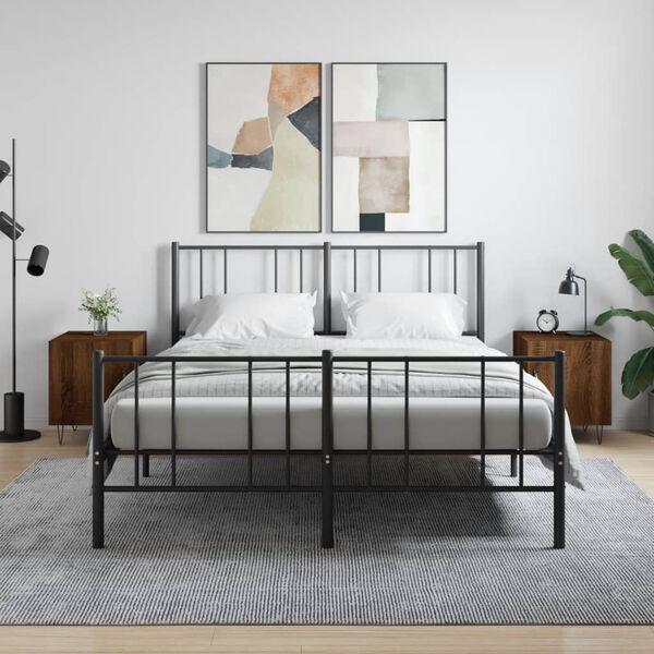 vidaXL naktsskapī&scaron;i, 2 gab., ozolkoka, 40x40x50 cm, inženierijas koks