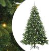 vidaXL Mākslīgā Ziemassvētku eglīte su 300 LED Zaļa 210 cm PE un PVC