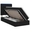 vidaXL LED uzglabā&scaron;anas gulta ar matraci Melns 100 x 200 cm Audums