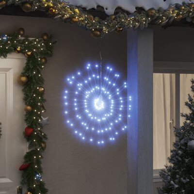 vidaXL Ziemassvētku dekorācijas 8 gab., 140 LED, vēsi baltas, 17 cm