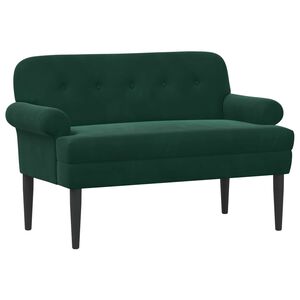 vidaXL Divvietīga mēbele ar pogu pūkām Tum&scaron;i zaļ&scaron; 120 x 66 x 78 cm