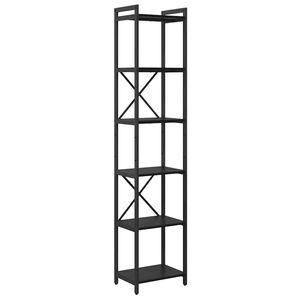 vidaXL Grāmatu plaukts Melns ozolkoks 40 x 30 x 189,5 cm