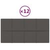 vidaXL sienas paneļi, 12 gab., tum&scaron;i pelēki, 60x30 cm, audums, 2,16 m&sup2;