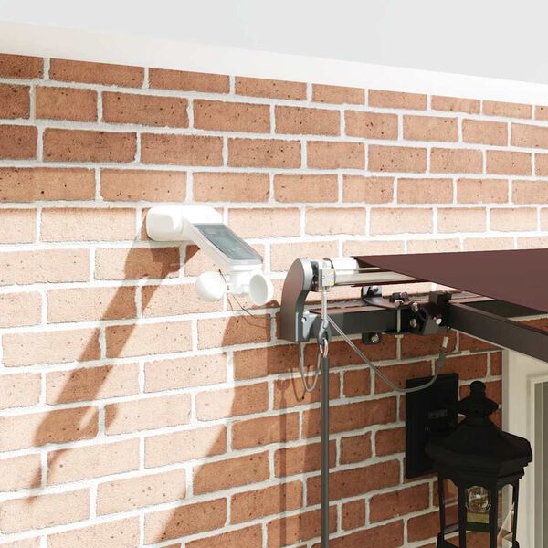 vidaXL izvelkama markīze ar LED, 400x300 cm, automātiska, brūns