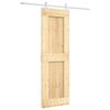 vidaXL Slīdo&scaron;ās durvis 70 x 210 cm Cieta priedes koks (neapstrādāts)