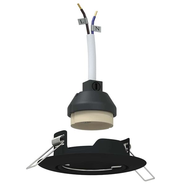 vidaXL Prožektors 12 pcs Melna 9 x 9 x 2.5 cm Metāla