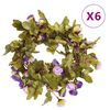 vidaXL Ziedu vītnes, 6 gab., gai&scaron;i violetas, 215 cm