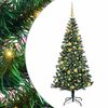 vidaXL Mākslīgais LED Ziemassvētku eglīte Zaļa 180 cm PVC un metāls