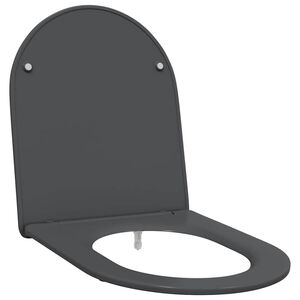 vidaXL Tualetes sēdeklis Antracīta 47 x 36 x 3,4 cm Duroplast