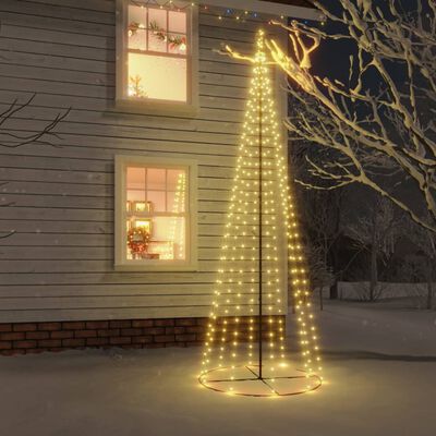 vidaXL Ziemassvētku egle, 732 silti baltas LED lampiņas, 160x500 cm