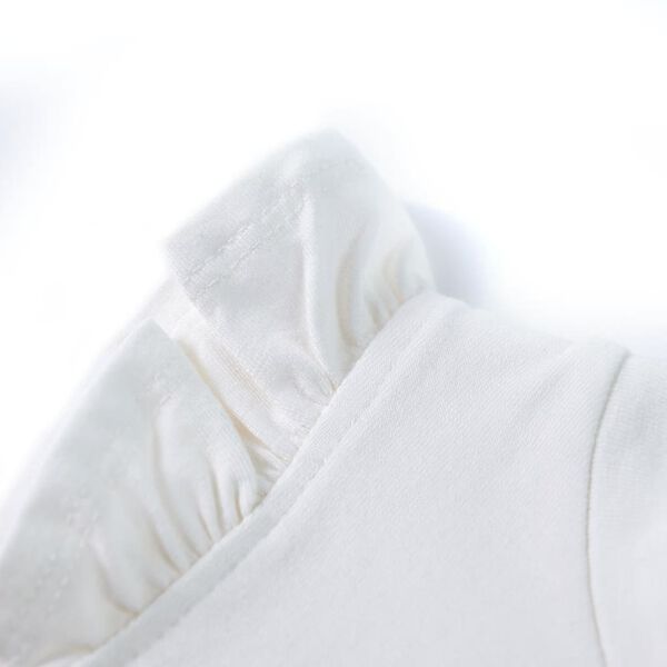 Bērnu krekls ar volānu piedurknēm, krēmīgi iedzeltens, 140