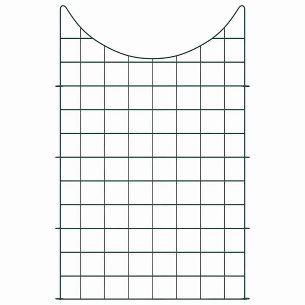 vidaXL Dīķa žoga komplekts 8 pcs Zaļa 50 x 80 cm Tērauds