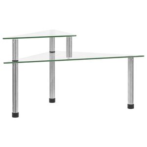 vidaXL virtuves plaukts, 49,5x35x19 cm, caurspīdīgs rūdīts stikls