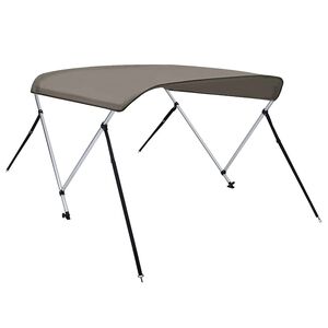 vidaXL divloku motorlaivas jumts, pelēka, 150x120x110 cm