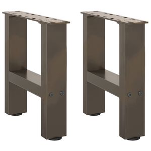 vidaXL kafijas galdiņa kājas, 2 gab., dabīgs tērauds, 30x(30-31) cm, tērauds