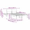 vidaXL Gultas rāmis Balts 135 x 190 cm Ciets priedes koks