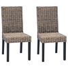 vidaXL Ēdamistabas krēsls 2 pcs Melns mazgāt 45 x 54 x 93 cm