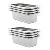vidaXL Gastronorm trauki, 8 gab., GN 1/3, 100 mm, nerūsējo&scaron;s tērauds