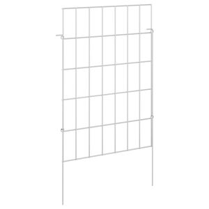 vidaXL Dārza žogs ar mietiņiem 12 gab. 35 x 50 cm Cinkota tērauda